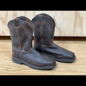 Original Justin Steel Toe Work Boots Made in USA